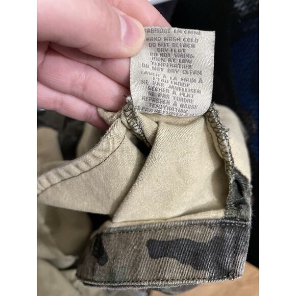 Charlie Paige Faded Camouflage Jacket Sz Large Lg Utility Coat Snap Up - Picture 16 of 16